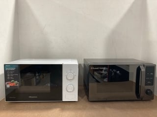 2 X ASSORTED RUSSELL HOBBS AND HI SENSE MICROWAVES: LOCATION - D16