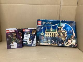 3 X ASSORTED LEGO BUILD KITS TO INCLUDE 2 X MARVEL THE INFINITY SAGA DANCING GROOT KITS MODEL: 76297: LOCATION - D8