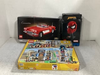 3 X ASSORTED LEGO BUILD KITS TO INCLUDE MARVEL SPIDERMAN MASK KIT MODEL: 76285: LOCATION - D7