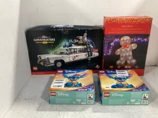 4 X ASSORTED ITEMS TO INCLUDE LEGO DISNEY STITCH BUILD KIT MODEL: 43249 , THREE KINGS BATTERY POWERED INLIT ICE GINGERBREAD BOY: LOCATION - D7