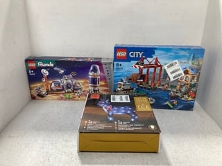 3 X ASSORTED ITEMS TO INCLUDE THREE KINGS INLIT ICE NATIVITY DONKEY , LEGO FRIENDS SPACE BASE AND ROCKET KIT MODEL: 42605: LOCATION - D6