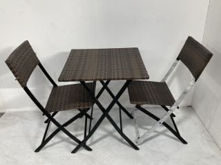 PALMA BISTRO SET IN BROWN: LOCATION - A4