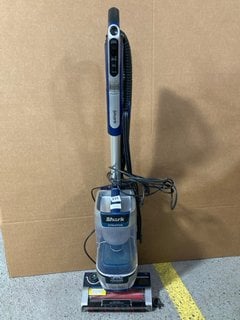 SHARK STRATOS UPRIGHT VACUUM CLEANER IN BLUE AND GREY: LOCATION - A4