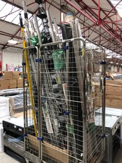 CAGE OF ASSORTED ITEMS TO INCLUDE BRABANTIA LIFT O MATIC 60M ROTARY DRYER ( CAGE NOT INCLUDED ): LOCATION - B1 (KERBSIDE PALLET DELIVERY)