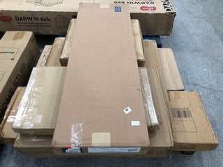 PALLET OF INCOMPLETE FURNITURE TO INCLUDE CORONA 3 DOOR 3 DRAWER SIDEBOARD PACK 1 OF 2: LOCATION - B3 (KERBSIDE PALLET DELIVERY)