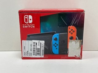 NINTENDO SWITCH 32 GB GAMES CONSOLE (ORIGINAL RRP - £249) IN NEON BLUE & NEON RED: MODEL NO HAC-001(-01, WITH BOX & ALL ACCESSORIES) [JPTM127748]