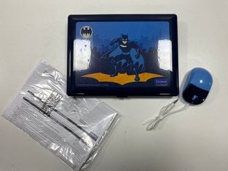 BATMAN BILINGUAL EDUCATIONAL LAPTOP WITH 124 ACTIVITIES ENGLISH /FRENCH LEXIBOOK (ORIGINAL RRP - £33) IN BLUE (WITH MOUSE & INSTRUCTIONS) [JPTM127701]