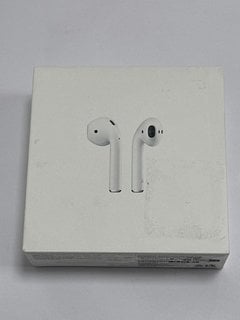 APPLE AIRPODS HEADPHONES IN WHITE: MODEL NO A1938, A2031, A2032 (WITH BOX & CHARGE CABLE) [JPTM126517]