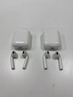 2 PAIRS OF AIRPODS EARBUDS IN WHITE (WITH CHARGING CASE) [JPTM127679]