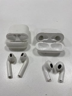 2 PAIRS OF AIRPODS EARBUDS IN WHITE (WITH CHARGING CASE) [JPTM127668]