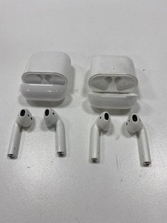 2 PAIRS OF AIRPODS EARBUDS IN WHITE (WITH CHARGING CASE) [JPTM127670]