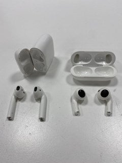 2 PAIRS OF AIRPODS EARBUDS IN WHITE (WITH CHARGING CASE) [JPTM127663]