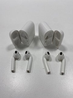 2 PAIRS OF AIRPODS EARBUDS IN WHITE (WITH CHARGING CASE) [JPTM127665]