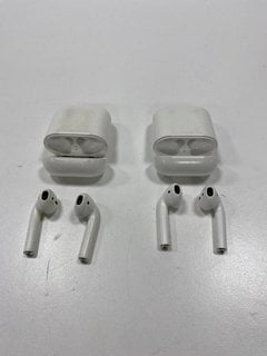 2 PAIRS OF AIRPODS EARBUDS IN WHITE (WITH CHARGING CASE) [JPTM127642]