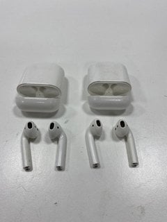 2 PAIRS OF AIRPODS EARBUDS IN WHITE (WITH CHARGING CASE) [JPTM127628]