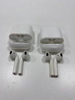 2 PAIRS OF AIRPODS EARBUDS IN WHITE (WITH CHARGING CASE) [JPTM127624]