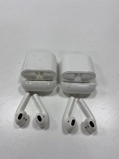 2 PAIRS OF AIRPODS EARBUDS IN WHITE (WITH CHARGING CASE) [JPTM127595]