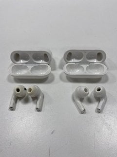 2 PAIRS OF AIRPODS EARBUDS IN WHITE (WITH CHARGING CASE) [JPTM127640]