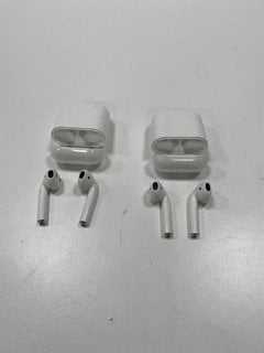 2 PAIRS OF AIRPODS EARBUDS IN WHITE (WITH CHARGING CASE) [JPTM127611]