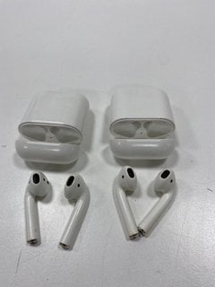 2 PAIRS OF AIRPODS EARBUDS IN WHITE (WITH CHARGING CASE) [JPTM127568]