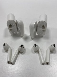 2 PAIRS OF AIRPODS EARBUDS IN WHITE (WITH CHARGING CASE) [JPTM127565]