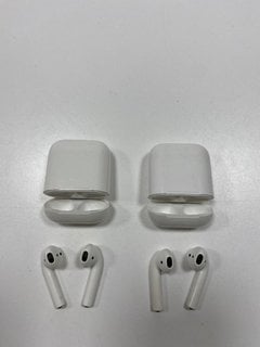 2 PAIRS OF AIRPODS EARBUDS IN WHITE (WITH CHARGING CASE) [JPTM127587]