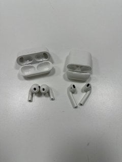 2 PAIRS OF AIRPODS EARBUDS IN WHITE (WITH CHARGING CASE) [JPTM127559]