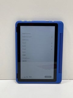 AMAZON FIRE HD 10 KIDS PRO (13TH GEN) 32 GB TABLET WITH WIFI (ORIGINAL RRP - £199) IN BLACK TAB, BLUE CASE (WITH CHARGER CABLE & ADAPTER) [JPTM127652]