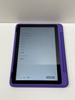 AMAZON FIRE HD 10 KIDS PRO (11TH GEN) 32 GB TABLET WITH WIFI IN BLACK TAB, PURPLE CASE (WITH CHARGER CABLE & ADAPTER) [JPTM127689]