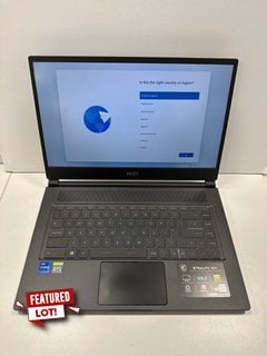 MSI STEALTH 15M 1TB LAPTOP IN BLACK: MODEL NO B12UE (WITH BOX & CHARGER) INTEL CORE I7-1280P @ 2.00GHZ, 16GB RAM, 15.6" SCREEN, NVIDIA GEFORCE RTX 3060 [JPTM127699]