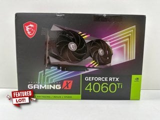 MSI GEFORCE RTX 4060 TI GAMING X 8G GRAPHICS CARD (WITH BOX) [JPTM127539]