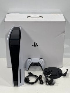 SONY PLAYSTATION 5 825 GB GAMES CONSOLE IN WHITE: MODEL NO CFI-1116A (WITH BOX AND ACCESSORIES) [JPTM127903]