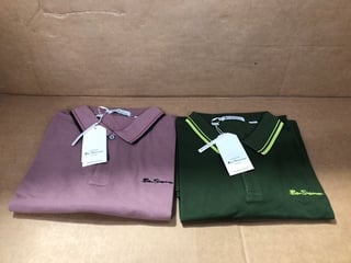 BEN SHERMAN POLO T-SHIRT IN GRAPE UK SIZE 2XL TO INCLUDE BEN SHERMAN POLO SHIRT IN CAMOUFLAGE UK SIZE 2XL - COMBINED RRP £100: LOCATION - E12