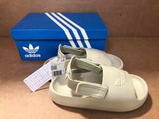 ADIDAS ADIFOM ADILETTE SLIDES IN BEIGE UK SIZE 2: LOCATION - E12