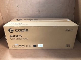 CAPLE BUCH75 75CM BUILT-UNDER COOKER HOOD - RRP £232.62: LOCATION - E12