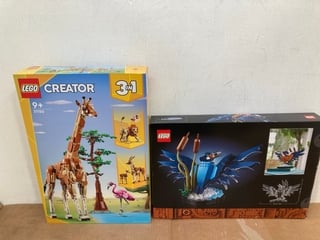 LEGO CREATOR 3 IN 1 WILD SAFARI ANIMALS MODEL: 31150 TO INCLUDE LEGO ICONS KINGFISHER MODEL: 10331: LOCATION - H4