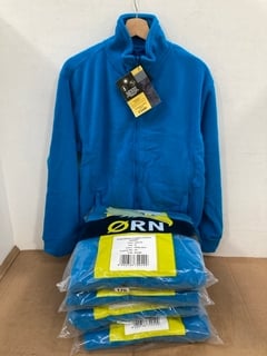 5X ORN ALBATROSS CLASSIC FLEECE JACKETS IN REFLEX BLUE UK SIZE M: LOCATION - H6