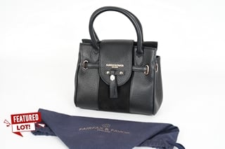 FAIRFAX AND FAVOR MINI WINDSOR HANDBAG IN BLACK LEATHER - RRP £295: LOCATION - FRONT BOOTH