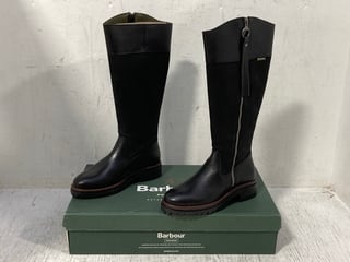 BARBOUR INGRID KNEE-HIGH BOOTS IN BLACK UK SIZE 6 - RRP £189: LOCATION - H8