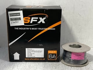 SXF UFTP CAT6A SOLID COPPER ELECTRICAL BLUE WIRE TO ALSO INCLUDE SPOOL OF ELECTRICAL WIRE IN BLACK: LOCATION - H8