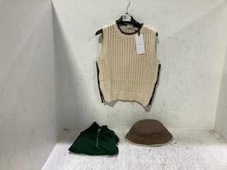 3 X ASSORTED VARLEY CLOTHING ITEMS TO INCLUDE DELANEY KNIT VEST IN CREAM - UK S: LOCATION - H14