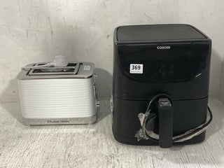 COSORI AIR FRYER IN BLACK TO ALSO INCLUDE RUSSELL HOBBS 2 SLICE TOASTER IN WHITE: LOCATION - H15