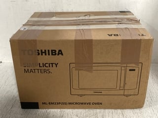 TOSHIBA MW3-AC26SFI DIGITAL MICROWAVE OVEN TO ALSO INCLUDE TOSHIBA ML-EM23P DIGITAL MICROWAVE OVEN IN STAINLESS STEEL: LOCATION - H16