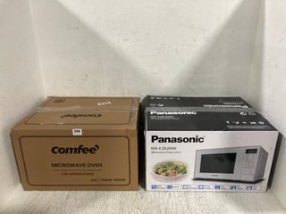 COMFEE CM-M202RAF 20L MICROWAVE IN RED TO ALSO INCLUDE PANASONIC NN-E28JMM 20L DIGITAL MICROWAVE IN SILVER: LOCATION - H16