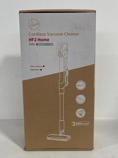 HOOVER CORDLESS VACUUM CLEANER WITH ANTI HAIR WRAP IN RED MODEL: HF2 - RRP £219: LOCATION - FRONT BOOTH