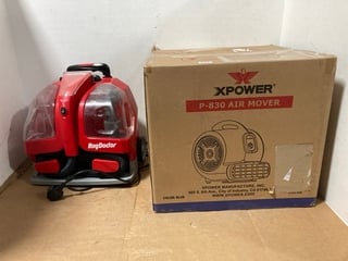 XPOWER P-830 AIR MOVER IN BLUE TO ALSO INCLUDE RUG DOCTOR CARPET WASHER: LOCATION - I15