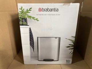 BRABANTIA 60L BO PEDAL BIN WITH 1 INNER BUCKET: LOCATION - I11