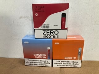 3 X BOXES OF 10 DISPOSABLE VAPES IN VARIOUS FLAVOURS TO INCLUDE SKE CRYSTAL BAR MANGO ICE 20MG (PLEASE NOTE: 18+YEARS ONLY. ID MAY BE REQUIRED): LOCATION - E0