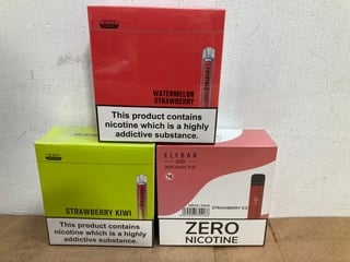 3 X BOXES OF 10 DISPOSABLE VAPES IN VARIOUS FLAVOURS TO INCLUDE SKE CRYSTAL BAR STRAWBERRY KIWI 20MG (PLEASE NOTE: 18+YEARS ONLY. ID MAY BE REQUIRED): LOCATION - E0