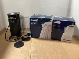 3 X ASSORTED KITCHEN ITEMS TO INCLUDE DELONGHI BALLERINA 1.7L KETTLE IN WHITE: LOCATION - I5